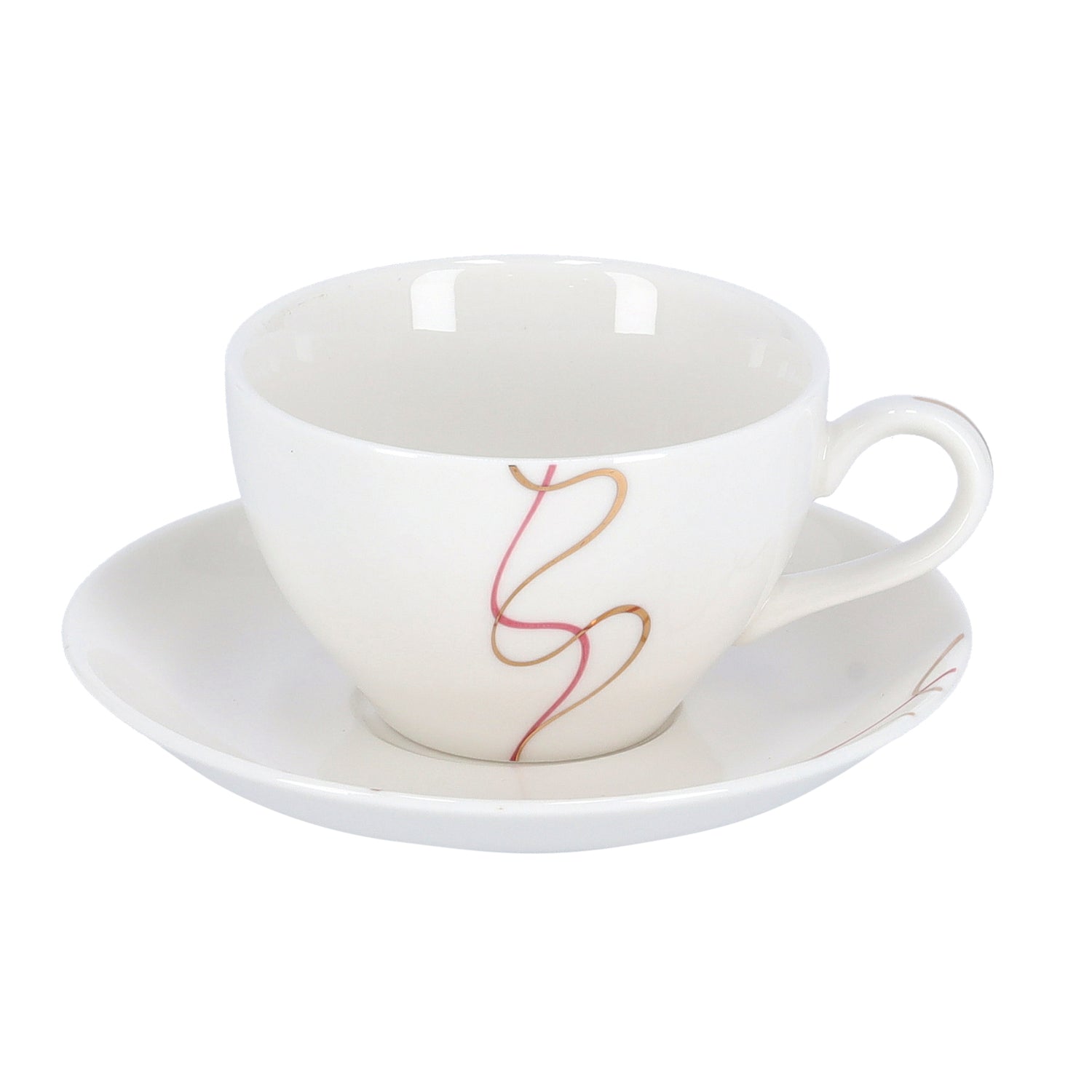 12PCS Bone China Round Cup & Saucer Set Royalford RF4307