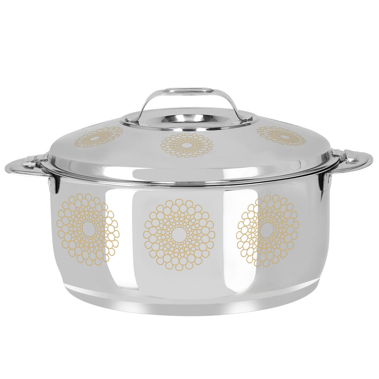 Royalford RF9713 Salwa Double Wall Stainless Steel Hot Pot 3000ML - Portable Extra Deep Hot Pot | Serving Dishes with Lids | Twist Lock | Hot Food Storage & Warmers Pots| Storage Saver for Everyday Use