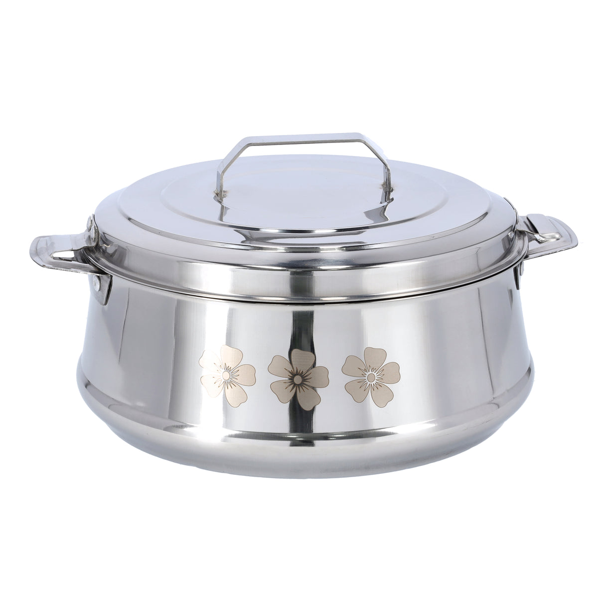 Royalford RF9717 2.5L Classic Belly SS Hot pot - Double Wall Hot Pot | Serving Dishes with Lids | Hot Food Storage Containers & Warmers with Comfortable Handle | Storage Saver for Everyday Use
