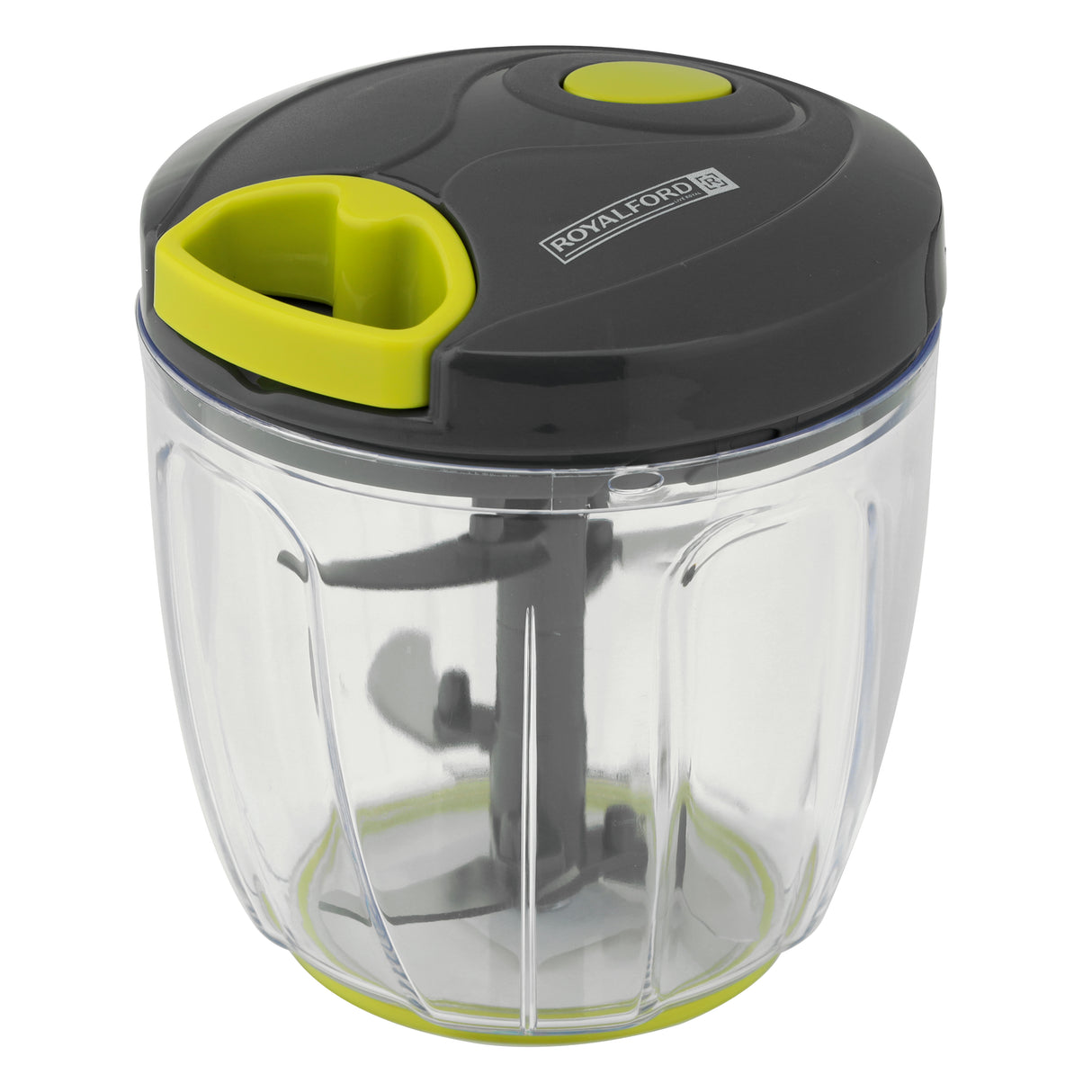 Royalford RF9785 Multi-Purpose Pull Chopper| 900ml Capacity, 5PCS Stainless Steel Blades, Durable ABS Handle & PP Lid, Egg Beater Attachment |Manual BPA-Free Food Chopper