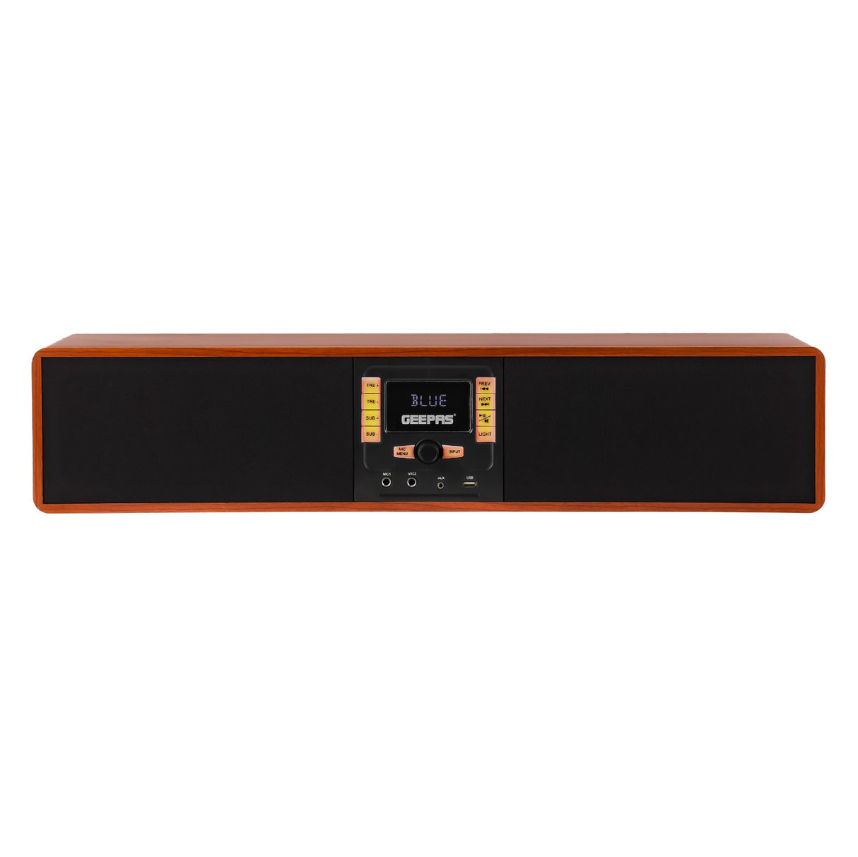 Geepas Soundbar GSRB150WD | 180W | Bluetooth | Wooden Finish