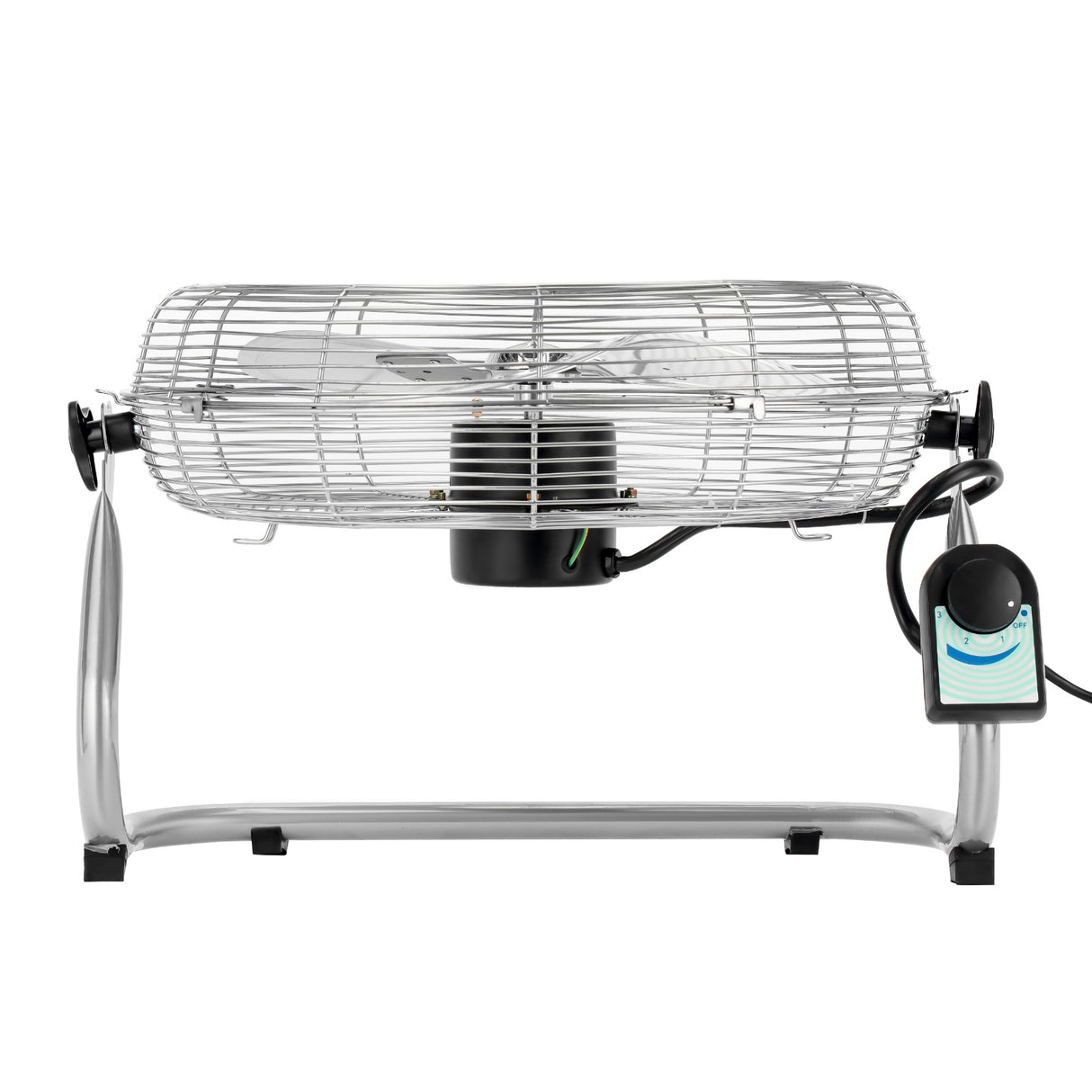 Geepas GF21196 18 Inch Industrial Metal Floor Fan | 150W Copper Motor| Durable Metal Blades | Adjustable Height | Robust Airflow | Energy Efficient | 2 Years Warranty