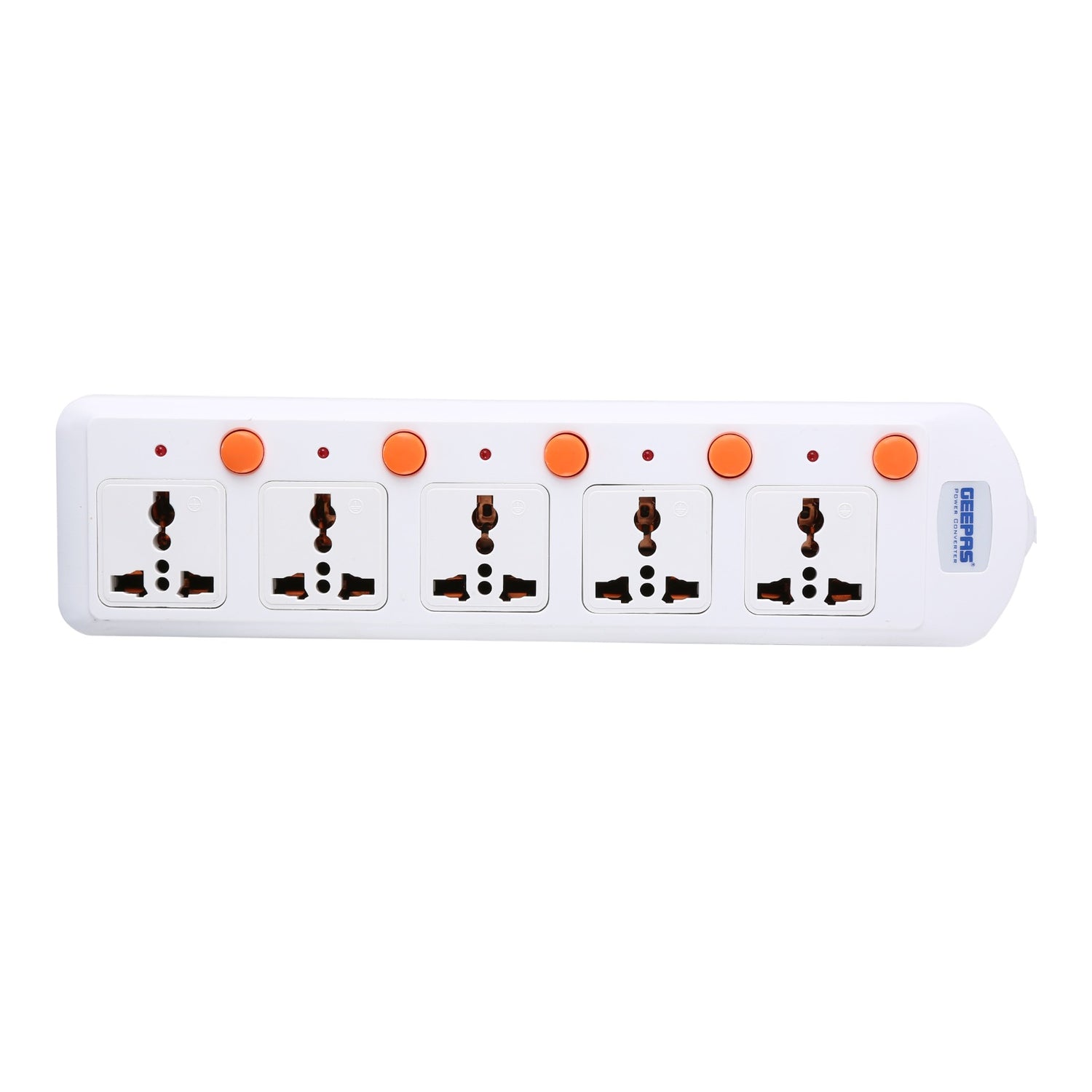 Geepas 5 Way Extension Board VDE Plug with  Individually On/Off Switch- Power Extension Socket -Multi Plug Power Cable