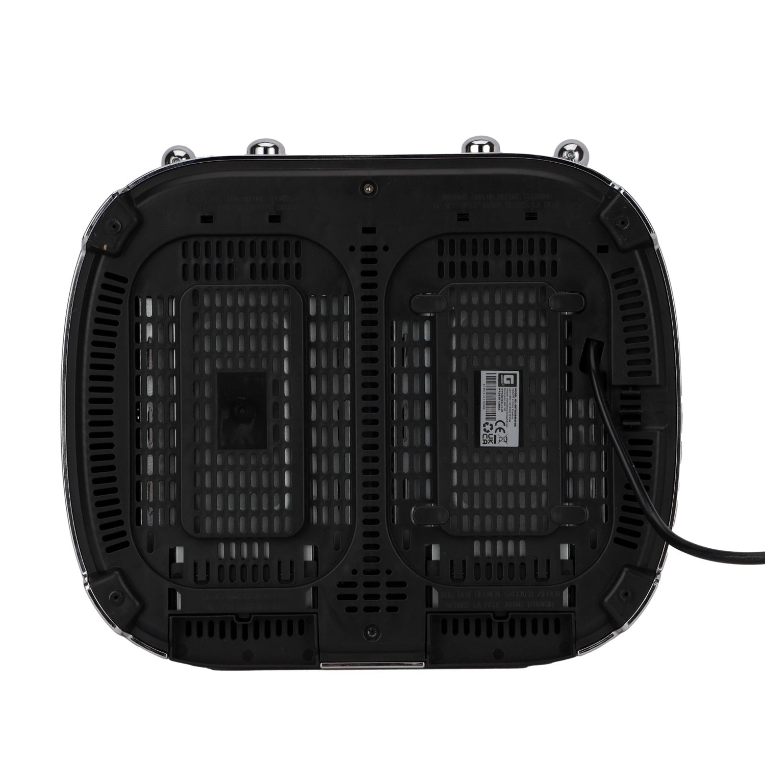 Geepas GBT36564UK-BK 4 Slice Toaster | Powerful 1500W Metal Body | 6 Browning Levels | Removable Crumb Tray | Defrost, Reheat & Cancel Functions with Cord Storage