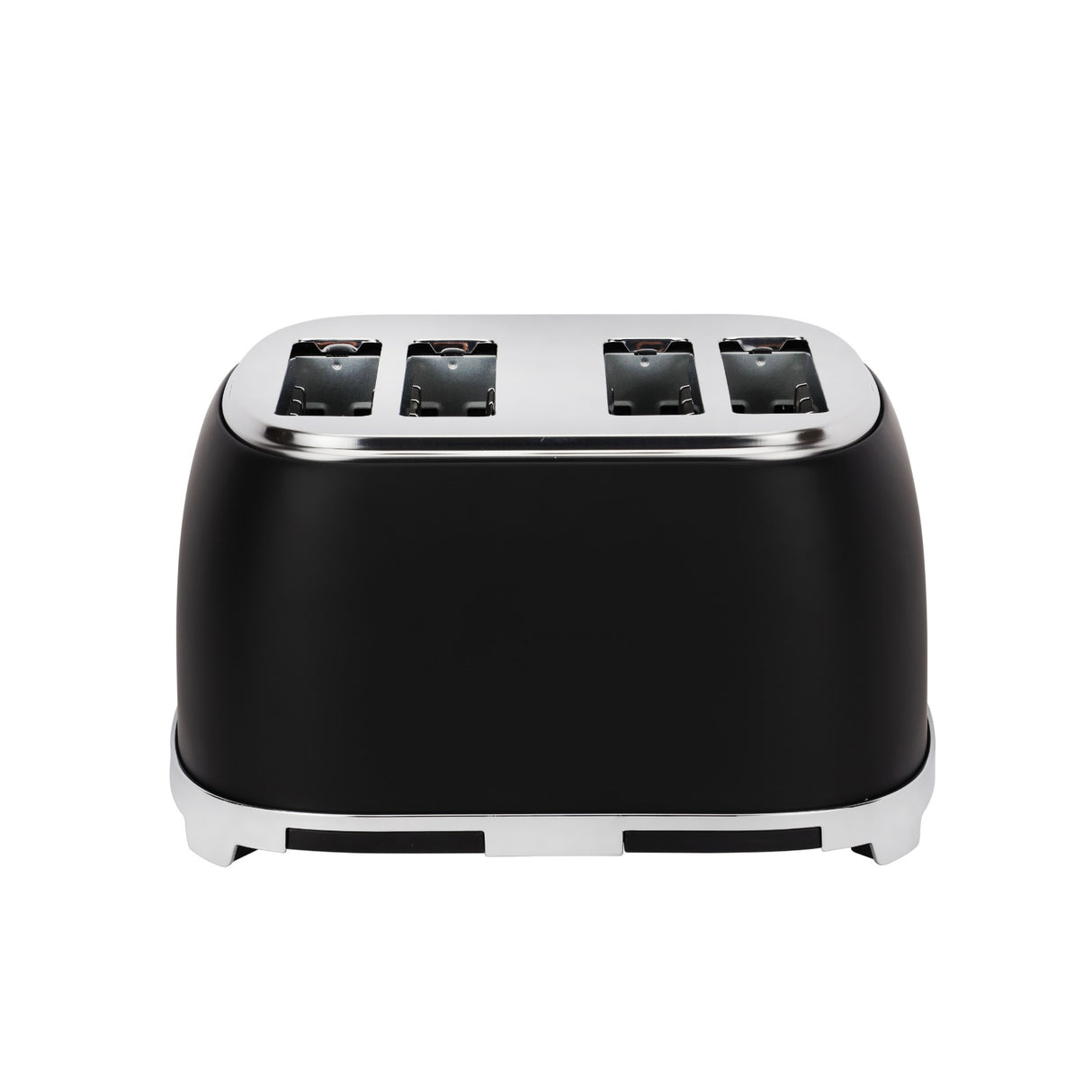 Geepas GBT36564UK-BK 4 Slice Toaster | Powerful 1500W Metal Body | 6 Browning Levels | Removable Crumb Tray | Defrost, Reheat & Cancel Functions with Cord Storage
