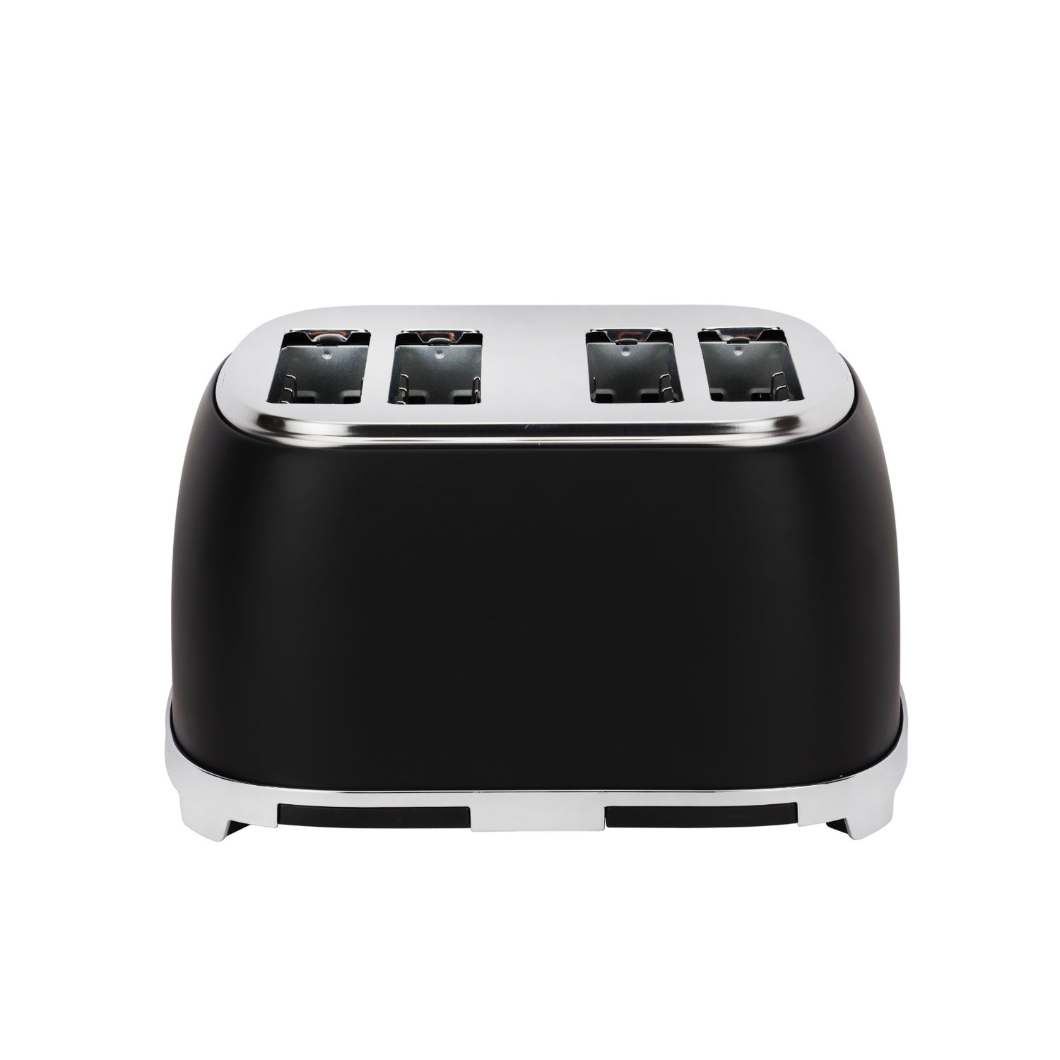 Geepas GBT36564UK-BK 4 Slice Toaster | Powerful 1500W Metal Body | 6 Browning Levels | Removable Crumb Tray | Defrost, Reheat & Cancel Functions with Cord Storage