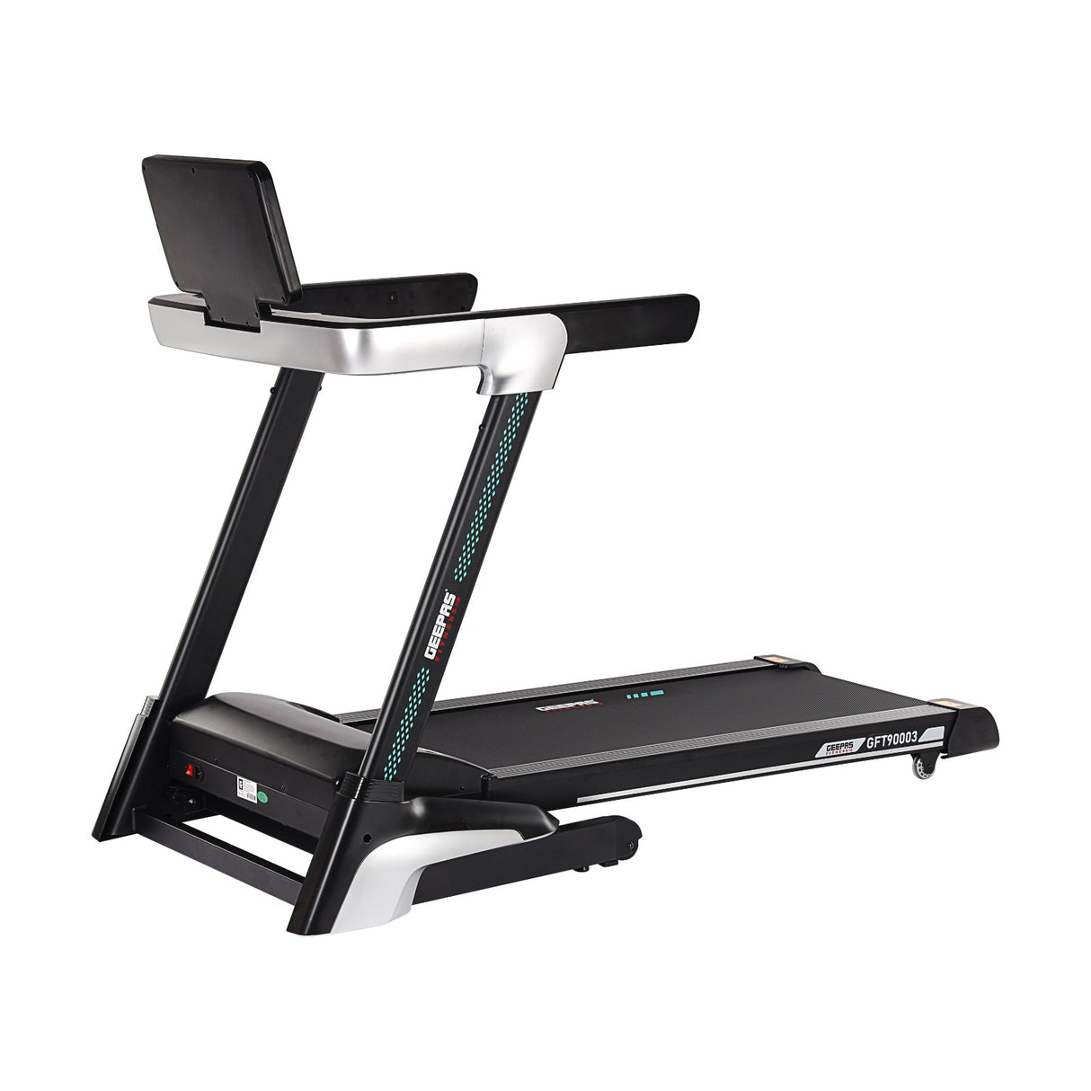 Geepas GFT90003 Foldable Hydraulic Treadmill |4HP Brushless DC Motor| 15-Level Auto Incline| 12 Preset Workout Programs| LED Display| Bluetooth App Sync| 2 Years Warranty