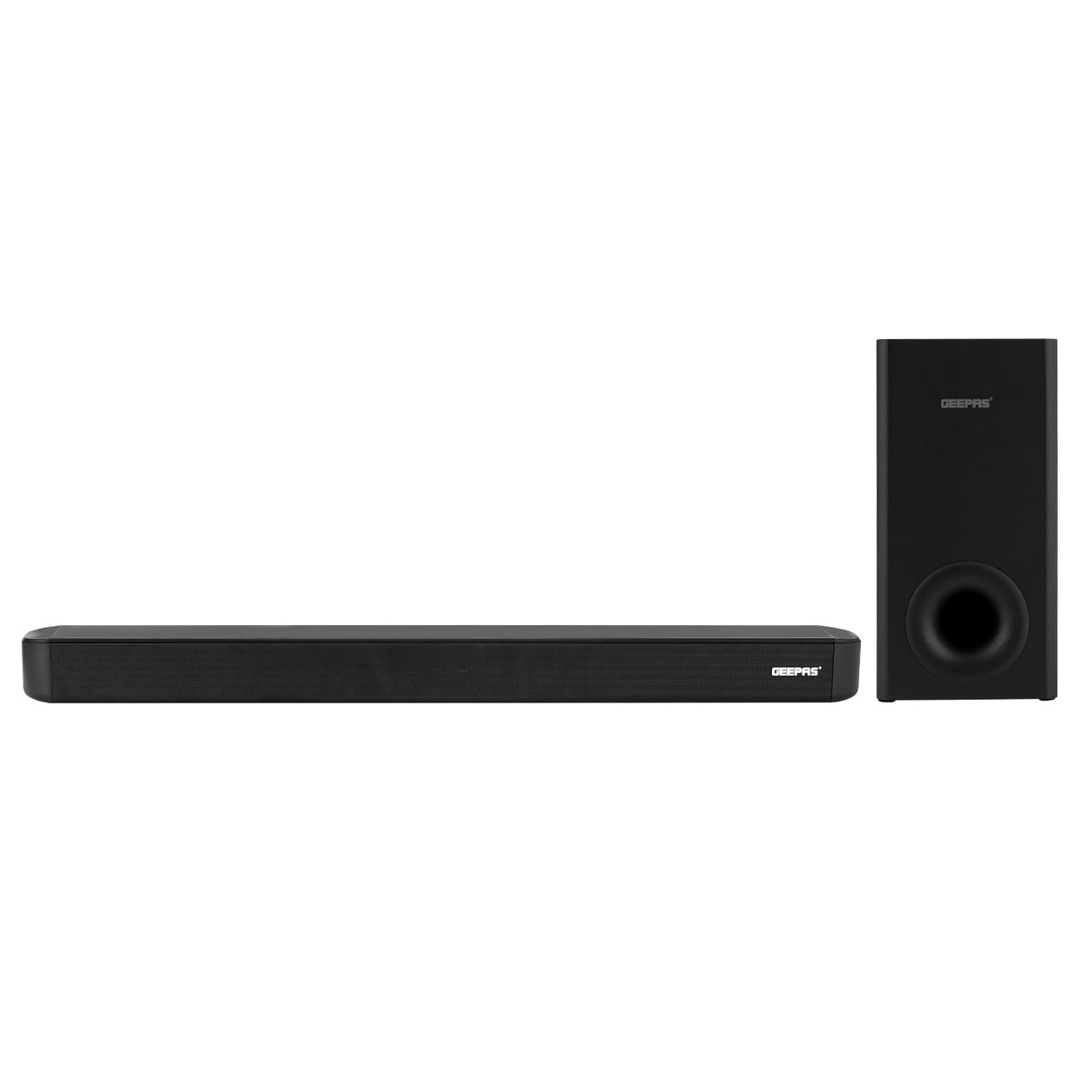 Geepas Wireless Sound Bar- GMS11173| USB/ AUX/ Bluetooth/ HDMI | Sound Bar System with Wireless Subwoofer| With Remote Control and LED Display