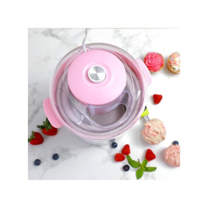 Geepas GIM63027UK Ice Cream Maker Machine - BPA Free | Makes Delicious Soft Ice Cream, Gelato, Frozen Yoghurt & Sorbet Machine with Easy to Clean Aluminum Bowl - 1.5QT | 2 Years Warranty