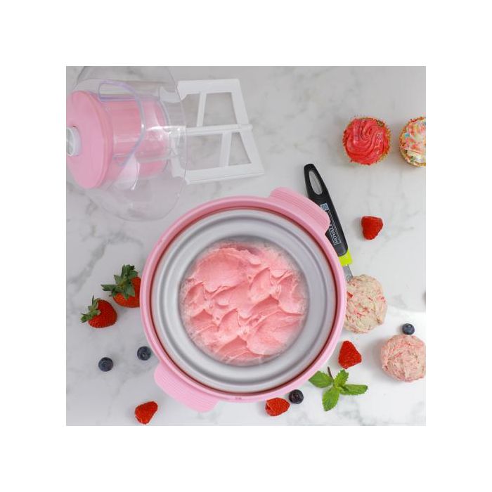 Geepas GIM63027UK Ice Cream Maker Machine - BPA Free | Makes Delicious Soft Ice Cream, Gelato, Frozen Yoghurt & Sorbet Machine with Easy to Clean Aluminum Bowl - 1.5QT | 2 Years Warranty