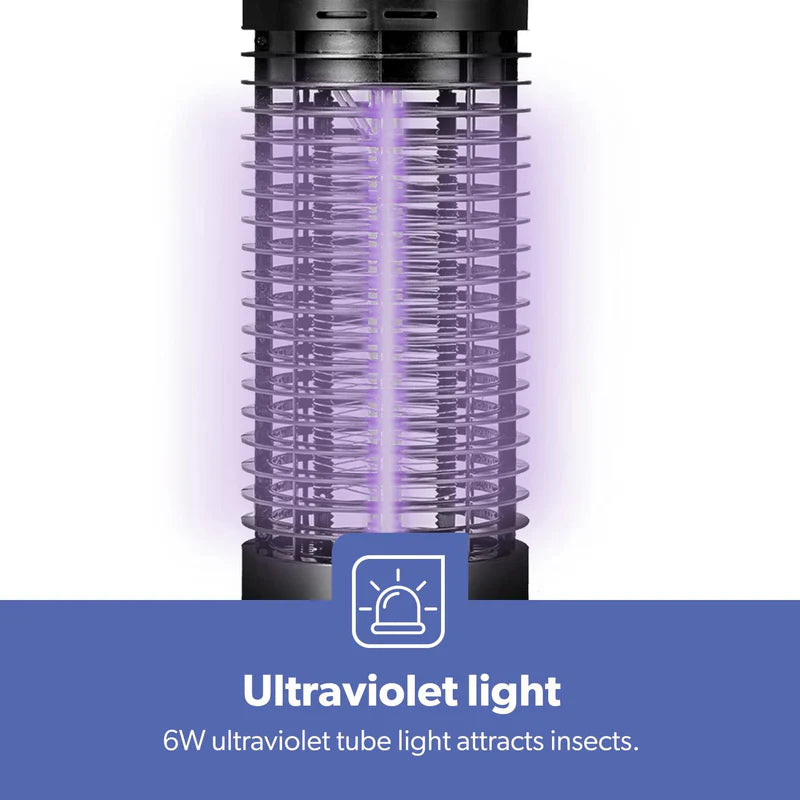 Geepas GBK1149 Electric Insect Killer | 6W UV Tube for Mosquito & Fly Control | Safe, Odor-Free & Chemical-Free Operation | Wide Coverage Area | Durable Design