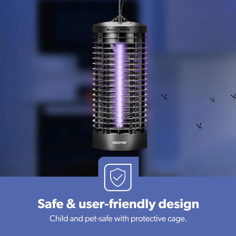 Geepas GBK1149 Electric Insect Killer | 6W UV Tube for Mosquito & Fly Control | Safe, Odor-Free & Chemical-Free Operation | Wide Coverage Area | Durable Design