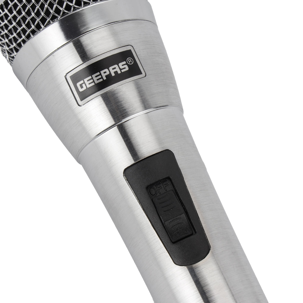 Geepas Dynamic Microphone GMP15016 | Sharp Sensitivity, Clear Sound, Long-Distance Pickup, 8M Cable, Wide Frequency Range | Studio, Live, Broadcast | 2 Years Warranty