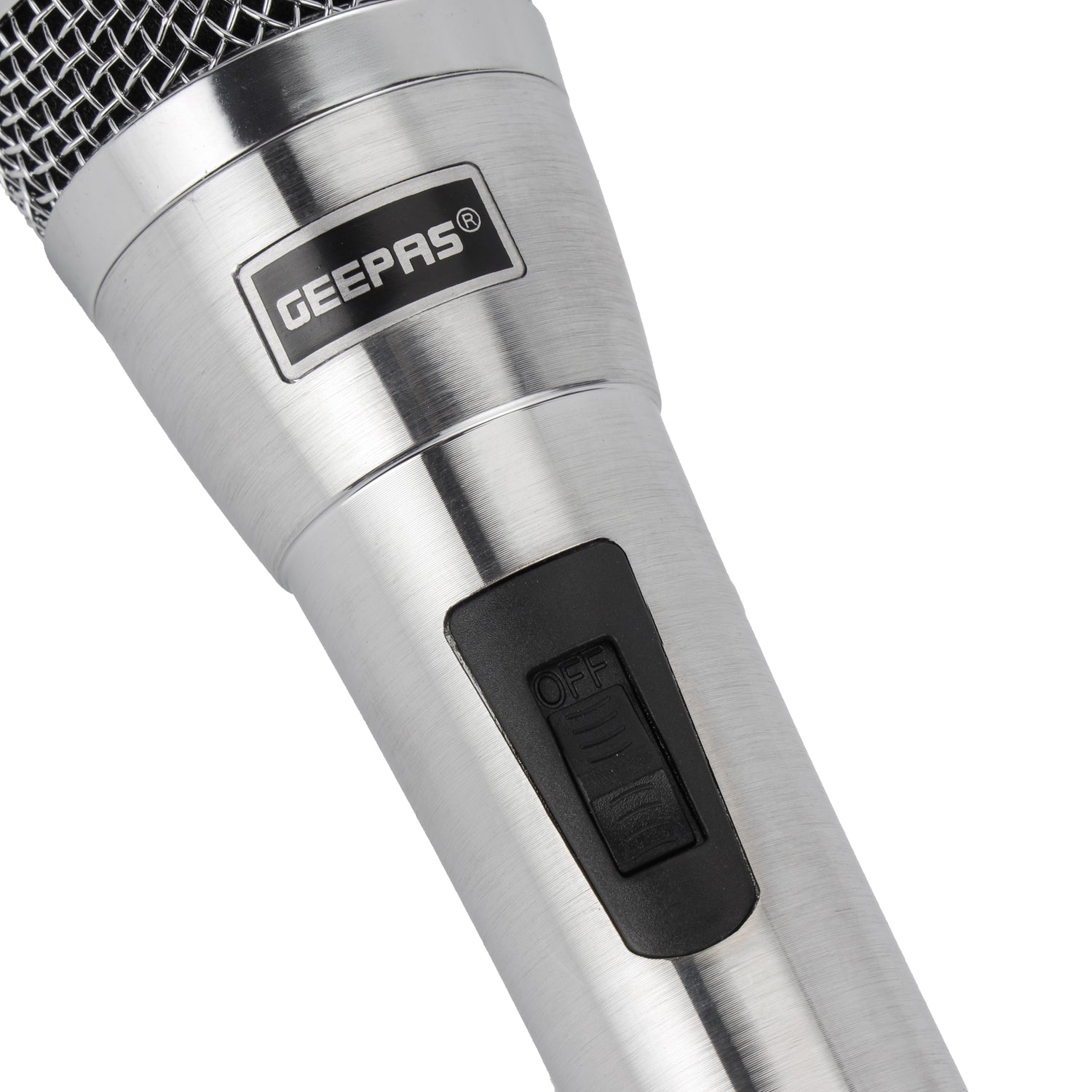 Geepas Dynamic Microphone GMP15016 | Sharp Sensitivity, Clear Sound, Long-Distance Pickup, 8M Cable, Wide Frequency Range | Studio, Live, Broadcast | 2 Years Warranty