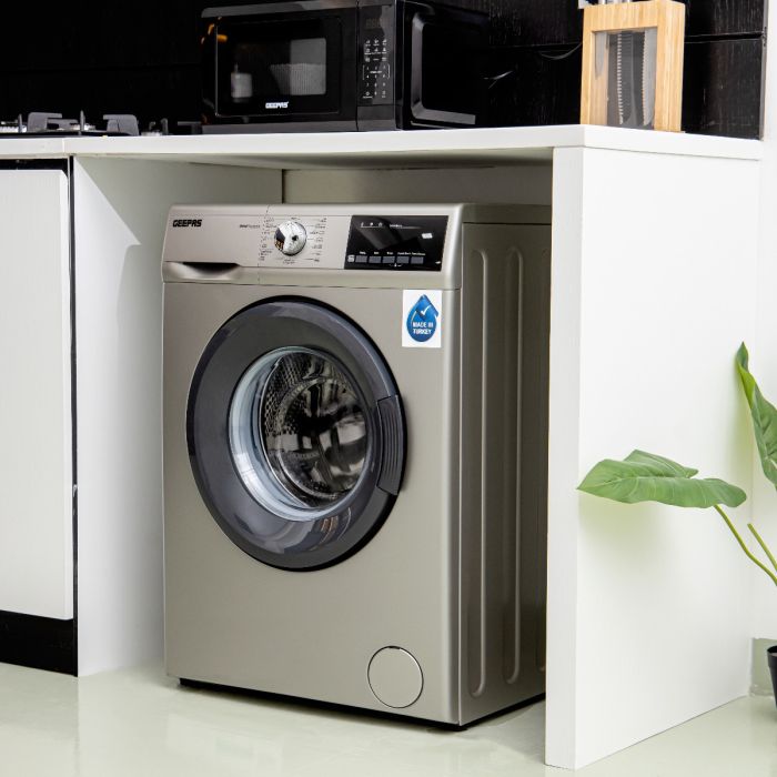 Geepas 7 KG Fully Automatic Washing Machine- GWMF7121STV| Automatic Front Load Washing Machine With Electronic Control System And Ecologic System