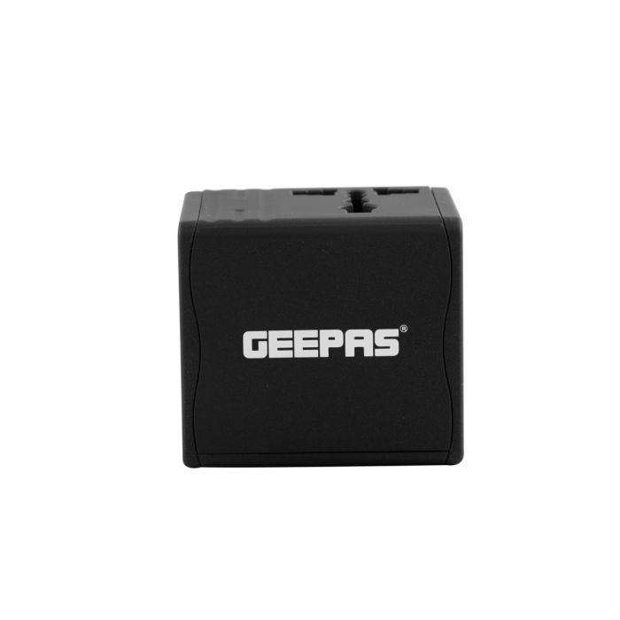 Geepas Universal Adapter For Smartphones, Cameras And More - Works In More Than 150 Countries, Has A 5V, 2.1A Output