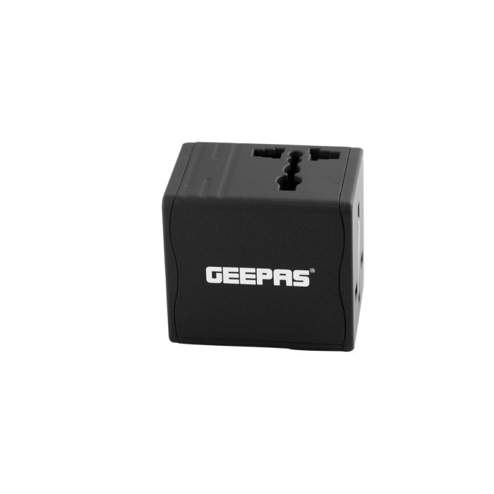 Geepas Universal Adapter For Smartphones, Cameras And More - Works In More Than 150 Countries, Has A 5V, 2.1A Output