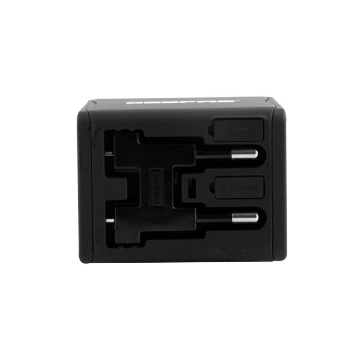 Geepas Universal Adapter For Smartphones, Cameras And More - Works In More Than 150 Countries, Has A 5V, 2.1A Output