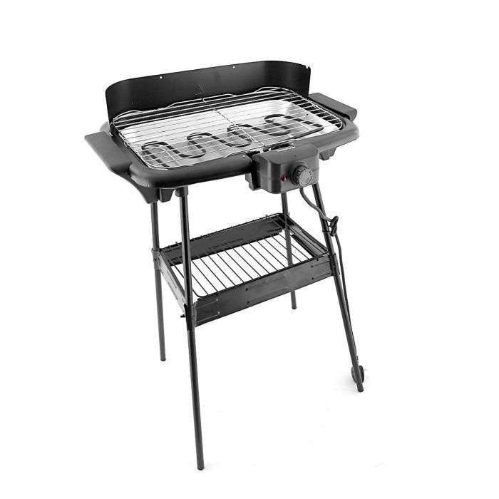 Geepas 2000W Electric Barbecue Grill | Auto-Thermostat Control with Overheat Protection, Space-Saving & Waterproof Design | Perfect for Grilling Chicken, Beef  & More