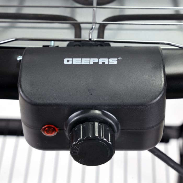 Geepas 2000W Electric Barbecue Grill | Auto-Thermostat Control with Overheat Protection, Space-Saving & Waterproof Design | Perfect for Grilling Chicken, Beef  & More