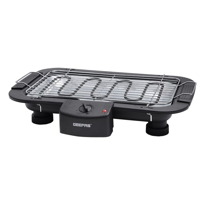 Geepas 2000W Electric Barbecue Grill - Table Grill, Auto-Thermostat Control with Overheat Protection - Space Saving, Detachable Heating Element  | 2 Years Warranty