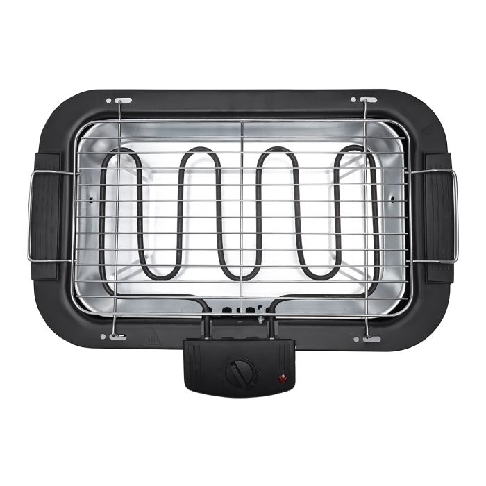 Geepas 2000W Electric Barbecue Grill - Table Grill, Auto-Thermostat Control with Overheat Protection - Space Saving, Detachable Heating Element  | 2 Years Warranty