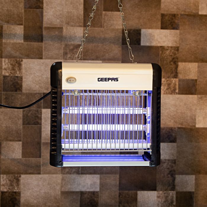 Geepas GBK1131N Electric Bug Killer | 12W Power Insect Killer with Safety Grill | Chemical-Free| Energy Efficient Mosquito & Fly Trap for Home & Office | 2 Years Warranty