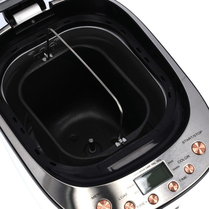 Geepas Automatic Bread Maker, 550W – Gluten Free Menu Bread Maker Machine, 2LB, 12 Preset Functions Fast-Bake Bread maker – 13 Hour Delay Function, 60 Mins Keep warm Function – 2 Year Warranty, White