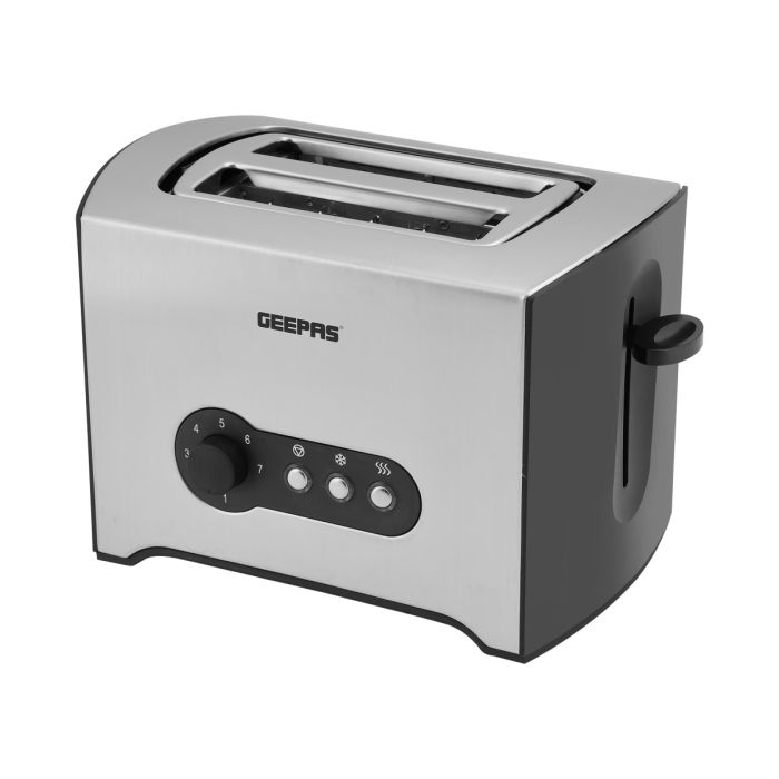 Geepas GBT6152  2-Slice Bread Toaster | 900W Power | Adjustable Browning Control | Cancel,  Reheat & Defrost Functions | Removable Crumb Tray | 2 Years Warranty