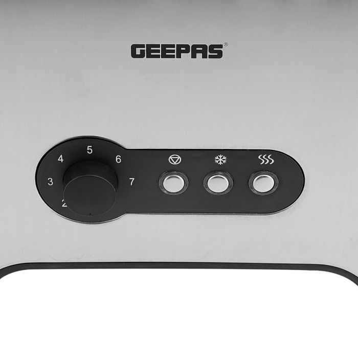 Geepas GBT6152  2-Slice Bread Toaster | 900W Power | Adjustable Browning Control | Cancel,  Reheat & Defrost Functions | Removable Crumb Tray | 2 Years Warranty