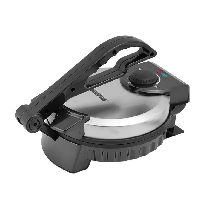 Geepas 8 Inch Chapathi Maker GCM5429 | 1000W  | Non-Stick Plates, Adjustable Temperature Control, Safety Protection & Easy Cleaning for Quick, Soft & Round Chapathis