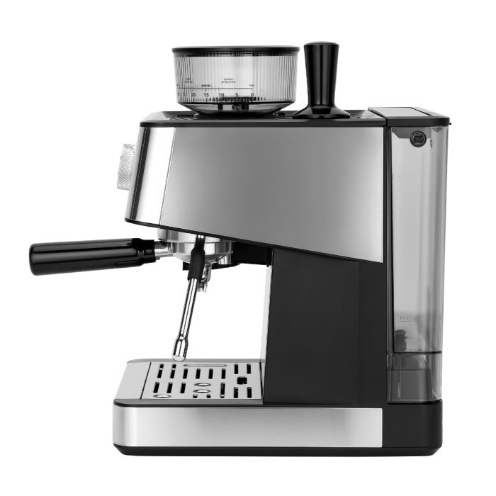 Geepas GCMG1325S Espresso & Cappuccino Coffee Machine | 20 Bar High-Pressure Pump, Built-In Coffee Grinder, Frothing Steam Wand, Dual Filter | A43 Platinum Series