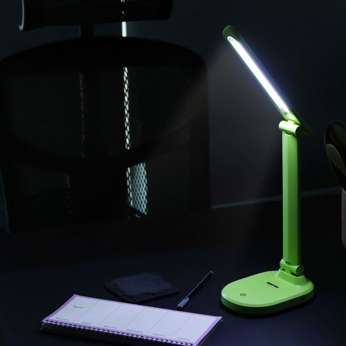 Geepas GDL5573 Rechargeable LED Desk Lamp - Portable with Flexible Neck | 36 SMD LED with 6 Hours Continuous Working Dc 12V Socket