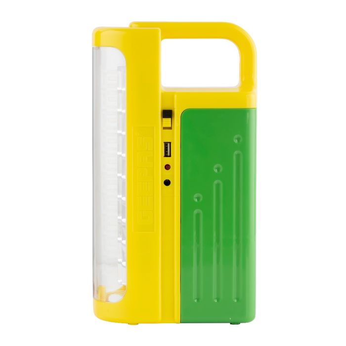 Geepas Rechargeable LED Lantern- GE5511N| Energy Efficient Design with USB Mobile Charging and Solar Input| Compact, Portable and Light-Weight Design with Long Operating Time| Perfect for Indoor and Outdoor Use| 2 Years Warranty