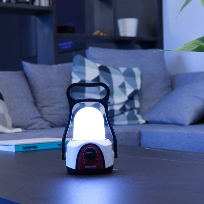 Geepas Rechargeable LED Lantern | Camping Emergency Lantern with Light Dimmer Function | Mega Luminous 48 Pcs LEDs, 60 Hours Working | Very Suitable for Power Outages, & Camping - 2 Years Warranty