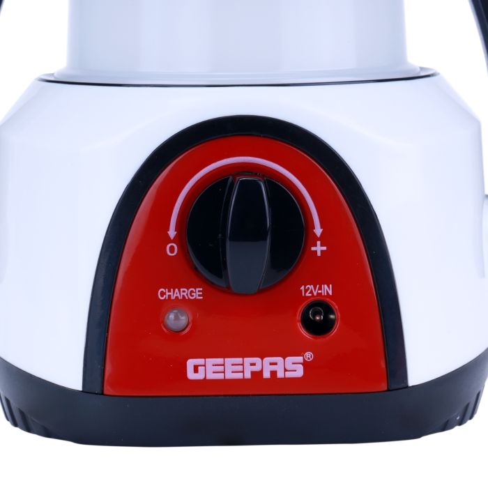 Geepas Rechargeable LED Lantern | Camping Emergency Lantern with Light Dimmer Function | Mega Luminous 48 Pcs LEDs, 60 Hours Working | Very Suitable for Power Outages, & Camping - 2 Years Warranty