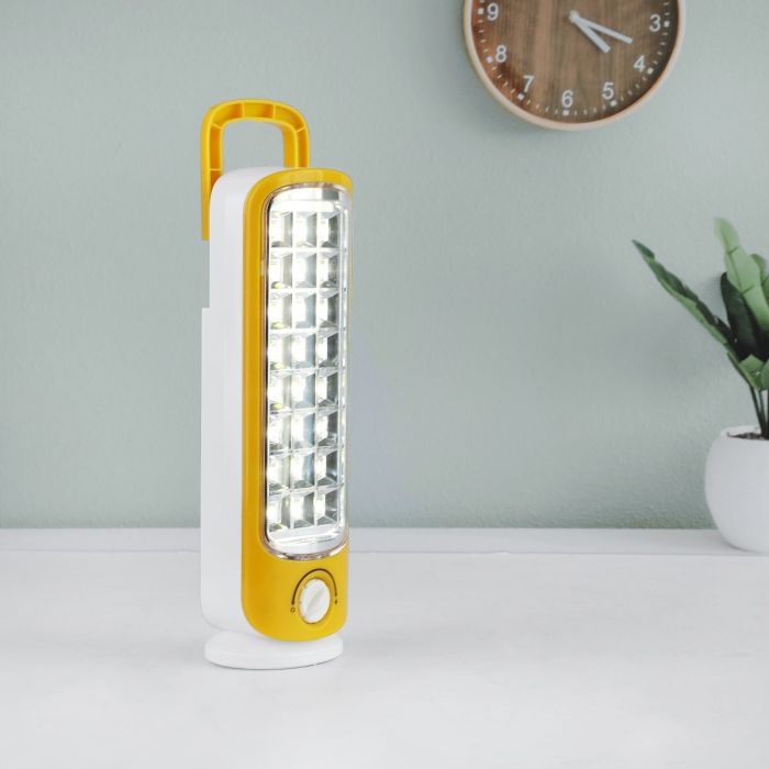 Geepas Rechargeable LED Lantern | Emergency Lantern with Light Dimmer Function | 24 Mega Luminous Hi-Power LEDs, 15 Hours Working | Very Suitable for Power Outages, & Camping - 2 Years Warranty