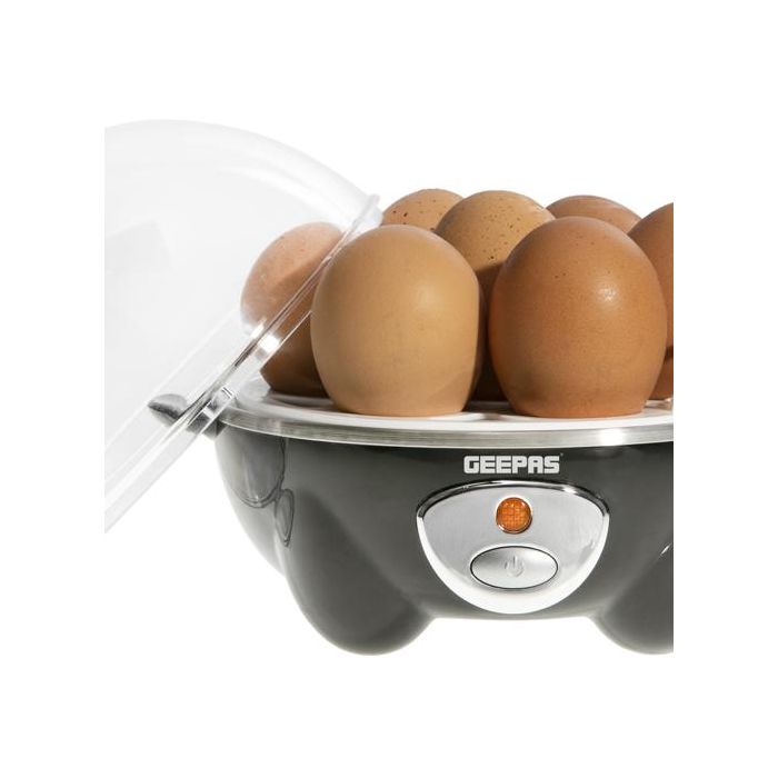Geepas GEB63020UK Egg Boiler | 7 Egg Capacity Electric Egg Cooker with Automatic Shut-Off| Stainless Steel Heating Plate| Compact Design| Easy to Use & Quick Egg Cooking