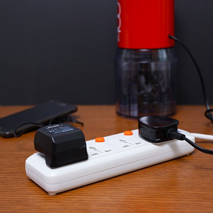 Geepas 4 Way Extension Board VDE Plug with Individually On/Off Switch GES4003-VDE- Power Extension Socket -Multi Plug Power Cable