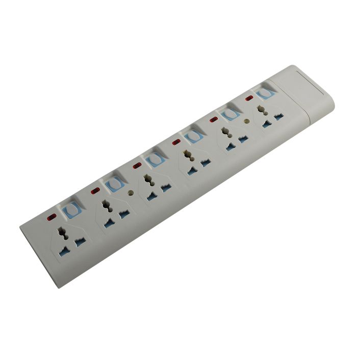 Geepas 6 Way Extension Socket 13A - Extension Strip with 6 Led Indicators with Power Switches | 3 Meter Cord| Ideal for All Electronic Devices | 2 Years Warranty