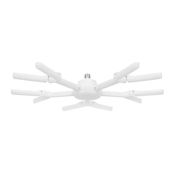 Geepas 100 W 5 Leaf LED Folding Lamp- GESL55111| Perfect for Home and Office Use| Light-Weight, Stylish, Innovative Design with Long Life of 50000 Hours| White, 2 Years Warranty