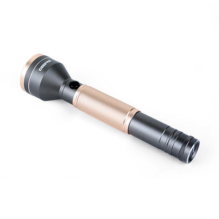 Geepas GFL4666 Rechargeable LED Flashlight with Power bank | 1 Pcs Hyper Bright CREE-XPE2 LED Torch LED | 2000 mAh Battery | Powerful Torch with Power Bank Ideal for Camping, Hiking, Trekking & Outdoor Activities