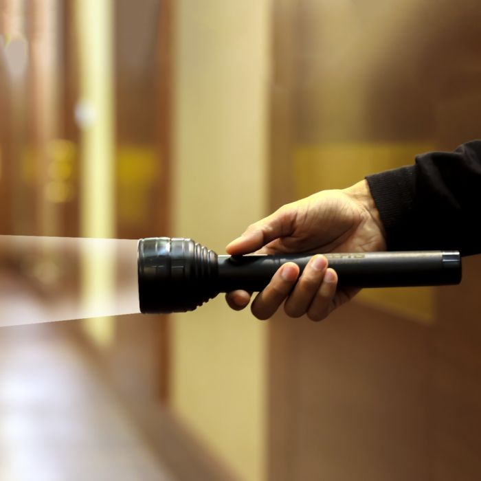 Rechargeable LED Flashlight, USB Rechargeable, GFL51052 | 8hrs Working Torch | Lithium Battery | Ideal for Camping, Trekking & Outdoor Activities