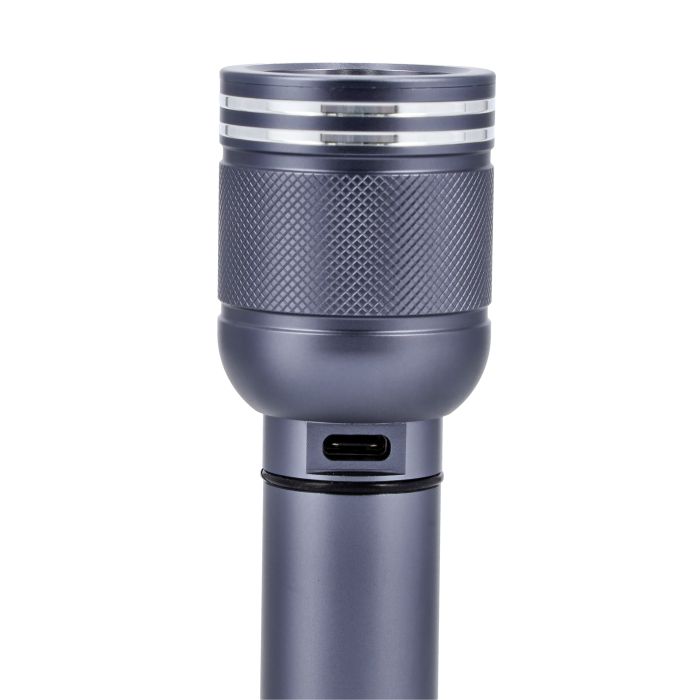 Waterproof LED Flashlight, USB Rechargeable, GFL51078 | Aircraft Aluminium Alloy Body | 4hrs of Working | 3.7V 3000mAh Li-Ion Battery | 2000m Range | Indoor/Outdoor Use