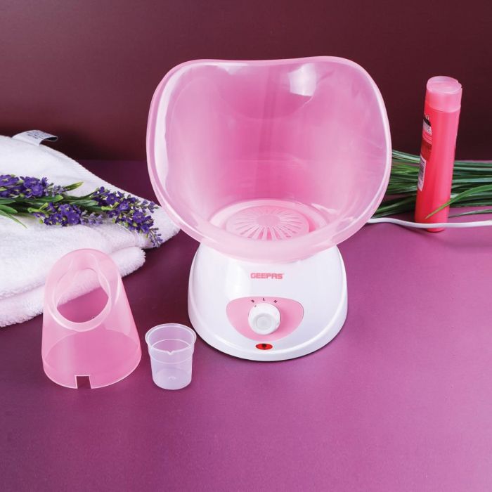 Geepas GFS8701 Facial Steamer | PTC Heating| 2 Steam Settings| 40ml Capacity| Face & Nose Mask| 130W Portable Facial Steaming Device for Deep Cleansing & Home Spa Care