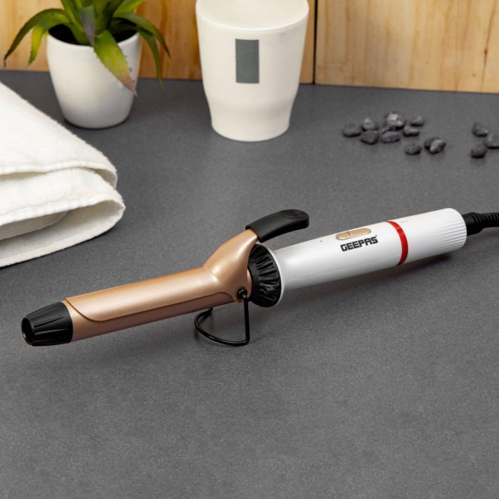 Portable Instant Pro Curling Iron with Titanium Barrel Coating, Auto-Shut Off 30-minutes Timer & 5-level  Auto Shut Off GHC86011 Geepas