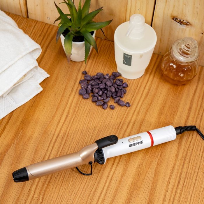 Portable Instant Pro Curling Iron with Titanium Barrel Coating, Auto-Shut Off 30-minutes Timer & 5-level  Auto Shut Off GHC86011 Geepas