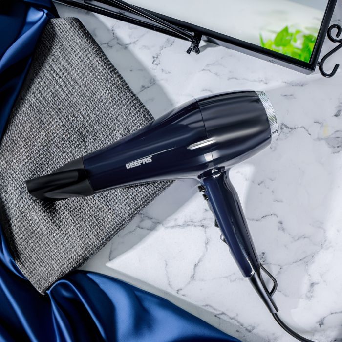 Geepas 2400 W Professional Hair Dryer- GHD86007/ High Speed, Quiet Sound 2 Speed and 3 Heat Settings/ with Concentrator for Quick Drying