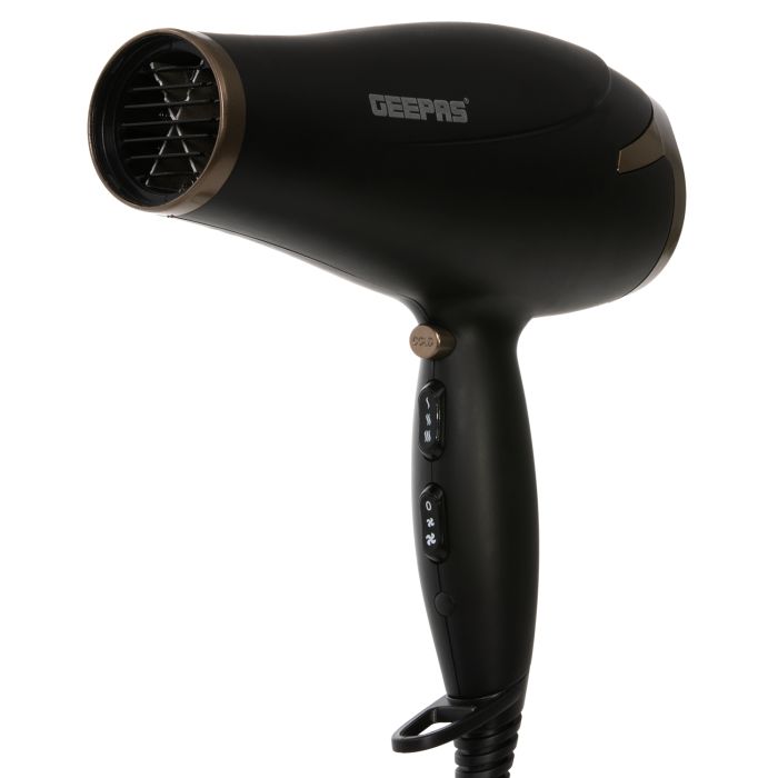 Geepas GHD86029UK 2200W Powerful Hair Dryer | 2-Speed & 3 Temperature Settings | Salon Quality with Cool Shot Function for Frizz Free Shine | Portable Elegant Concentrator, Detachable Cap- 2 Years Warranty