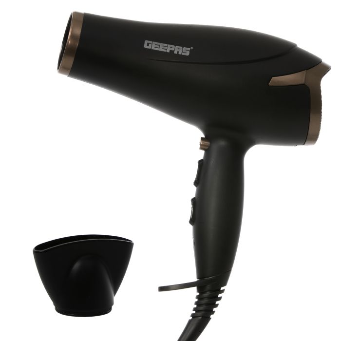 Geepas GHD86029UK 2200W Powerful Hair Dryer | 2-Speed & 3 Temperature Settings | Salon Quality with Cool Shot Function for Frizz Free Shine | Portable Elegant Concentrator, Detachable Cap- 2 Years Warranty